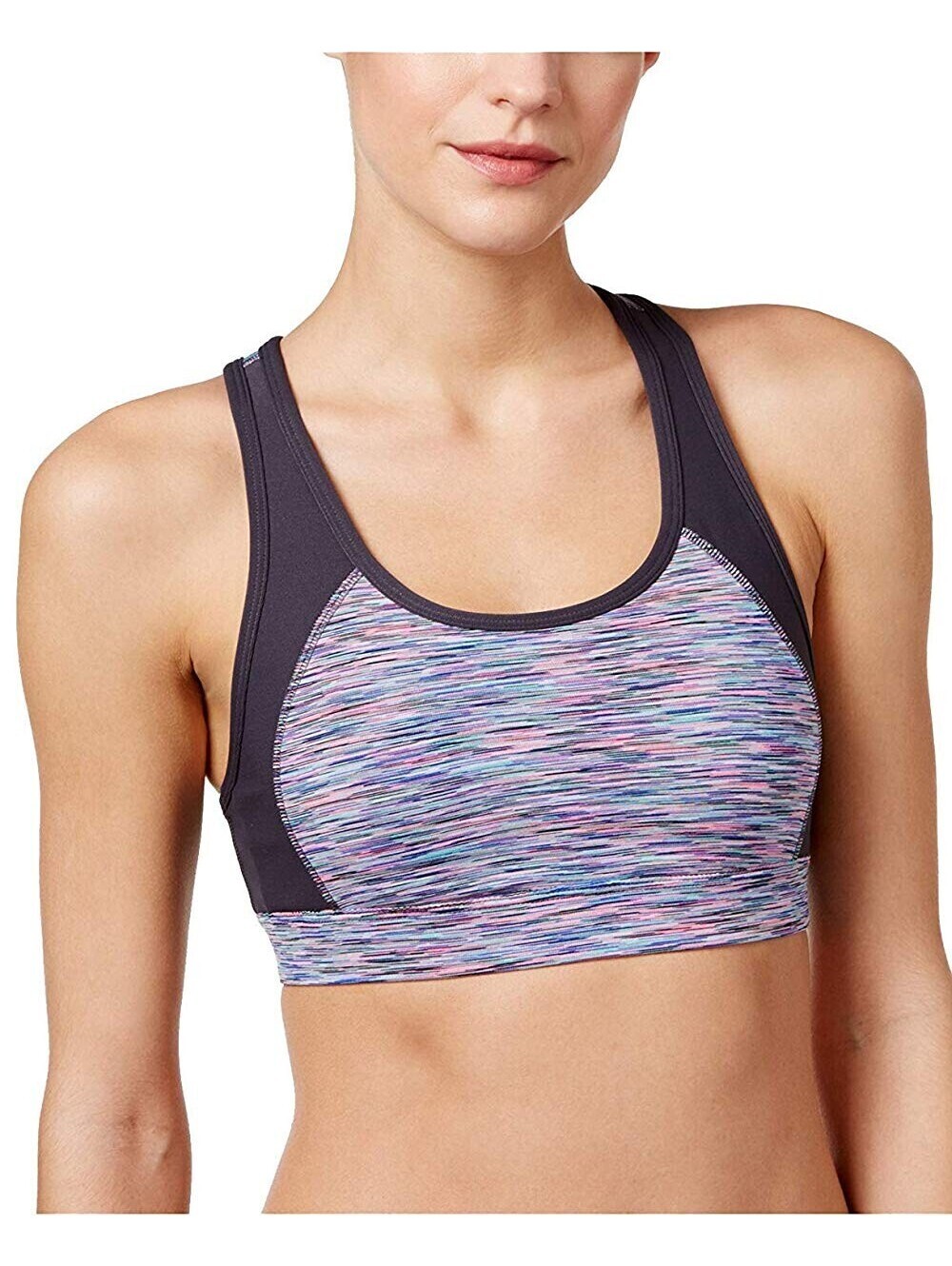 Ideology Womens Space Dye Ladder Back Sports Bra Size XS